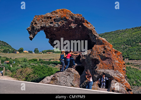 Italy Sardinia Boccia dell Elefante Elephant rock Stock Photo