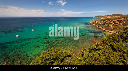 Italy Sardinia bay in Golf dell Asinara north coast Stock Photo