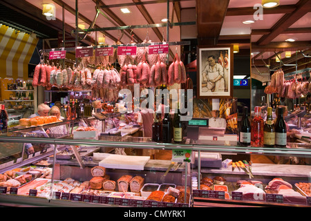 Les Halles de Lyon Paul Bocuse, Gourmet market, Lyon, Rhone Alps, France Stock Photo