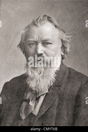 Johannes Brahms, 1833 – 1897. German composer and pianist. Stock Photo