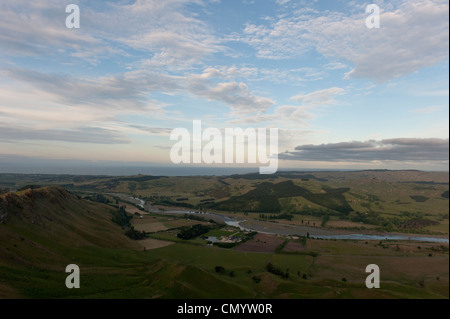 View from Te Mata peak, near Havelock North in the Hawkes Bay region of New Zealand. Stock Photo