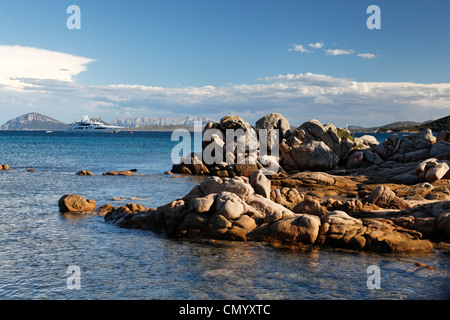 Rocky coast, Cala Liscia Ruia, Sardinia, Italy Stock Photo