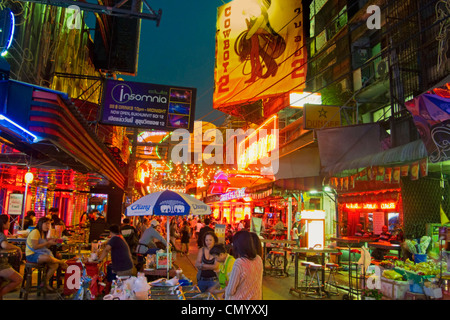Bar in the street, Soi Cowboy, red light district, Bangkok, Thailand Stock Photo