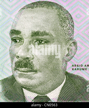 Abeid Karume (1905-1972) on 500 Shilingi 2010 Banknote from Tanzania. First President of Zanzibar. Stock Photo