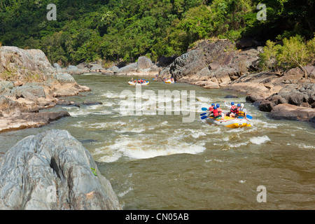 White water rafting on the Barron River. Cairns, Queensland, Australia Stock Photo