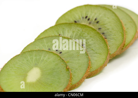 kiwi fruit, isolated on the white background. macro Stock Photo