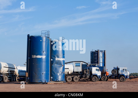 Schlumberger installation on a drilling site in Russia Stock Photo - Alamy