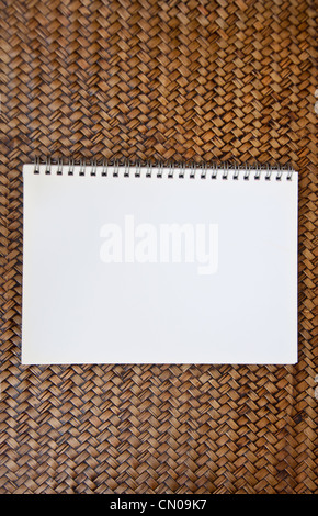 blank paper on sedge background Stock Photo