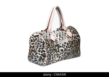 Panther leather handbag Stock Photo