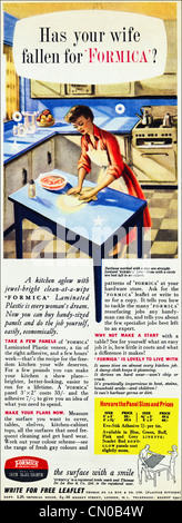 1959 British pubblicità per la formica laminato plastico Foto stock - Alamy