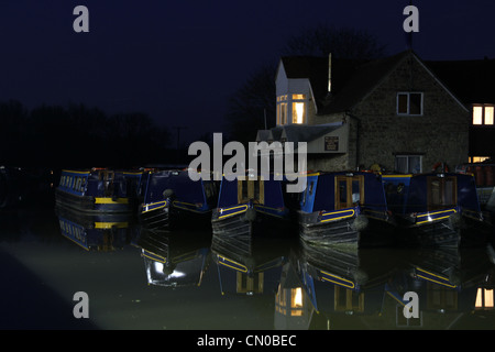 Lower Heyford Bicester Wharf at night.. Stock Photo