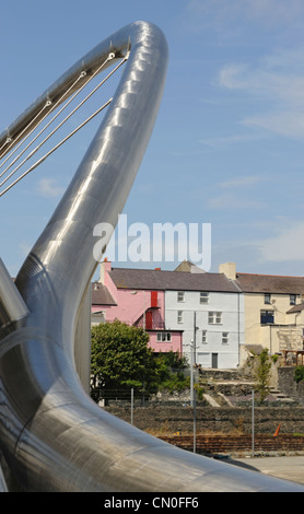 Detail of Celtic Gateway Bridge, Holyhead, Isle of Anglesey, Wales, UK ...