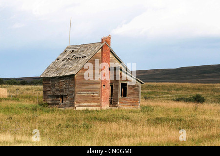 Old house on the  prairies  human habitat Stock Photo