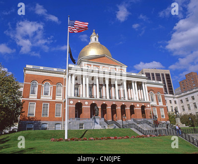 New State House, Beacon Hill, Boston, Massachusetts, United States of America Stock Photo