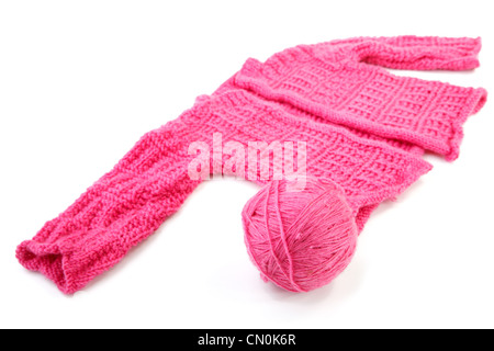 Knitted jacket for the baby isolated on a white background Stock Photo