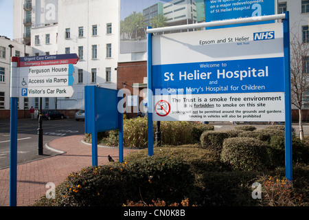 Front view of St. Helier Hospital Carshalton London Stock Photo