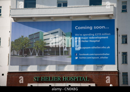 Front view of St. Helier Hospital Carshalton London Stock Photo