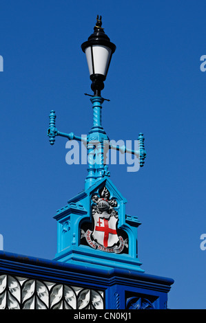 Tower Bridge, lamp detail, London SE1 2UP, United Kingdom Stock Photo