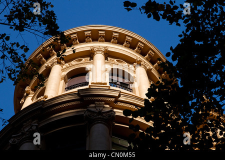 Belle Epoque architecture seen from a park in Bilbao Spain Stock Photo