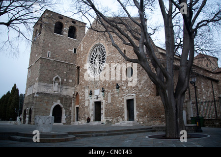 Trieste Cathedral  - Cattedrale di San Giusto - Trieste Italy Stock Photo