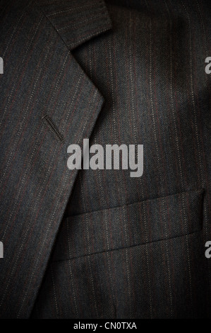 Close up detail of a gray business suit Stock Photo
