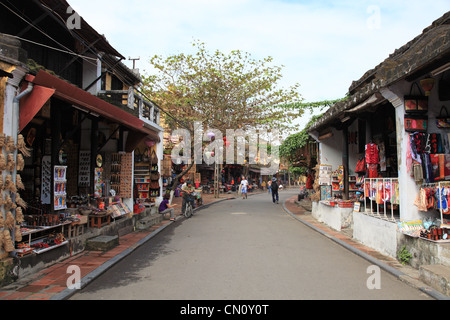 Street scene at old historic town,  Hoi An, Vietnam Stock Photo