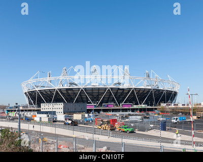 London Olympic Stadium under construction 26th March 2012 Stock Photo