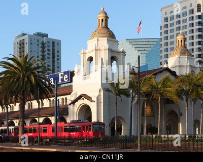 San Diego Santa Fe Depot Amtrak Train Union Station Stock Photo