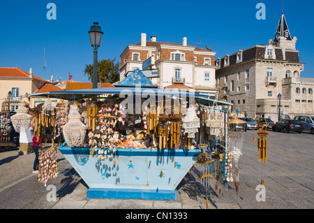 Souvenir stall in the marina Cascais coastal resort near Lisbon Portugal Europe Stock Photo