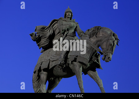 Equestrian statue of Grand Prince and Saint Dimitri Donskoy (1350-1389) at the Kremlin in Kolomna, Russia Stock Photo