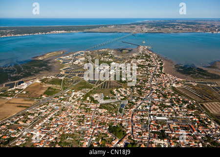 France, Charente Maritime, Bourcefranc le Chapus (aerial view) Stock Photo