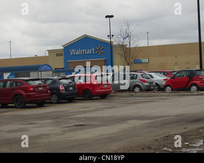 Exterior of Walmart Superstore Stock Photo