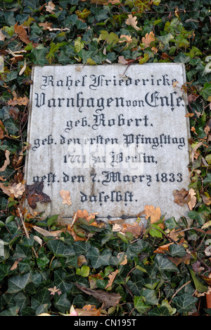 Grave of Rahel Varnhagen von Ense (1771 - 1822), German writer and saloniere, on a cemetery in Berlin Kreuzberg, Berlin, Germany
