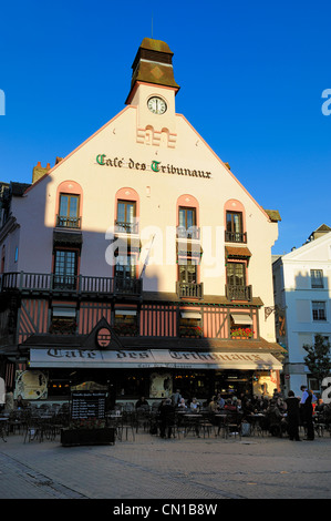 France, Seine Maritime, Dieppe, the Cafe des Tribunaux in the Grande Rue Stock Photo
