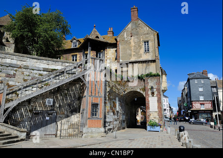 France, Calvados, Honfleur, the Lieutenance of the Vieux Bassin (Old Basin) Stock Photo