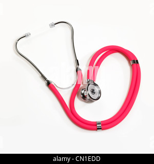 Red Stethoscope Stock Photo