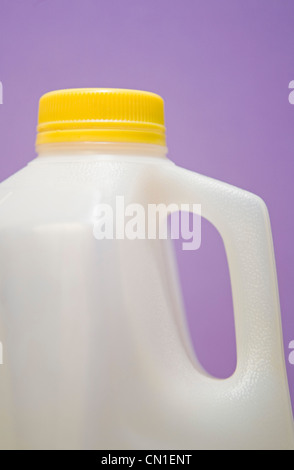 Plastic Jug with Yellow Cap Stock Photo