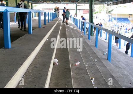 empty terrace and stand at Chesterfield Football Club - Saltergate Stock Photo