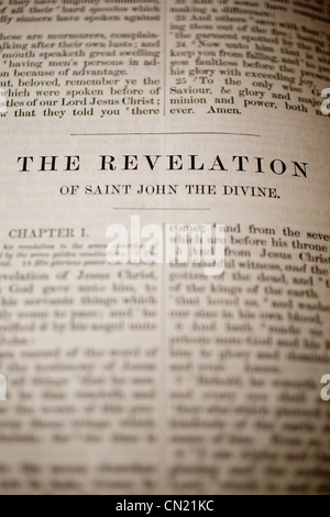 The Revelation of Saint John The Divine Bible Heading Stock Photo