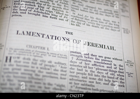 Lamentations, Book Of The Bible Stock Photo - Alamy