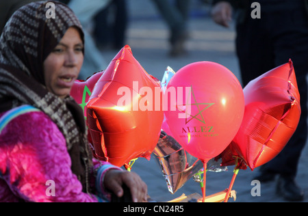 Balloon Seller in Djemaa el Fna Stock Photo