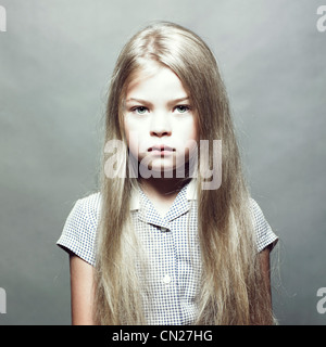 Studio fashion portrait of charming little girl Stock Photo