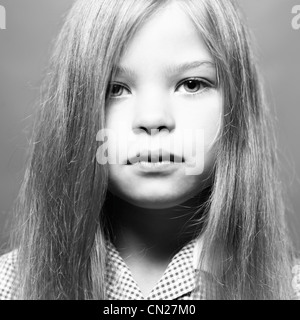 Studio fashion portrait of charming little girl Stock Photo