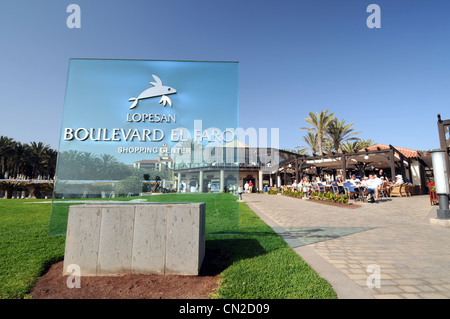 Boulevard El Faro shopping centre, Maspalomas, Gran Canaria, Canary Islands Stock Photo