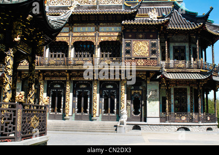 Belgium, Brussels,  Royal Laeken Park, Chinese Pavilion Stock Photo