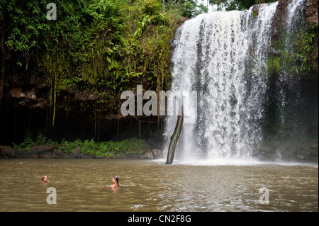 Cambodia, Ratanakiri Province, near Banlung (Ban Lung), Katieng Waterfall Stock Photo