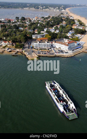 Sandbanks with the chain car and passenger ferry that connects to Studland, Dorset Britain, UK Stock Photo