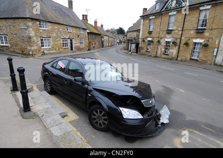 Police aware notice sticker on an abandoned car, UK Stock Photo