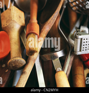 Kitchen utensils, close up Stock Photo