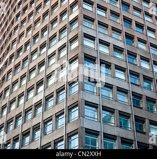 Tower block housing London with view of the Gherkin building and the ...